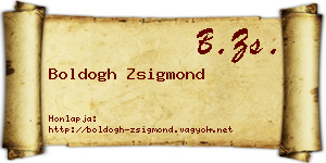 Boldogh Zsigmond névjegykártya