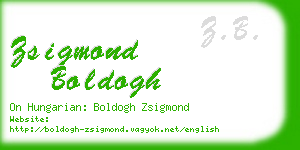 zsigmond boldogh business card